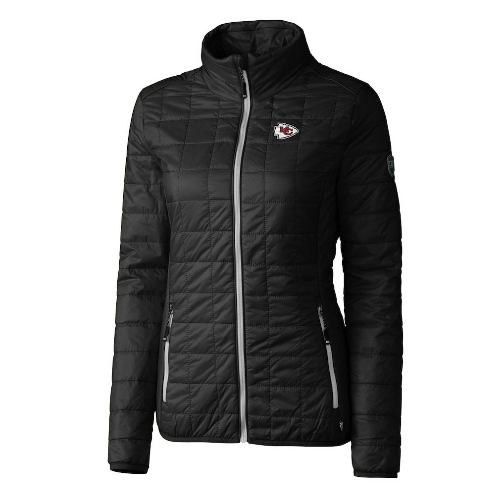 Kansas City Chiefs Cutter & Buck Women's Rainier PrimaLoft Eco Insulated Full-Zip Puffer Jacket Black | NFL
