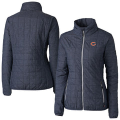 Chicago Bears Cutter & Buck Women's Rainier PrimaLoft Eco Insulated Full-Zip Puffer Jacket Navy | NFL