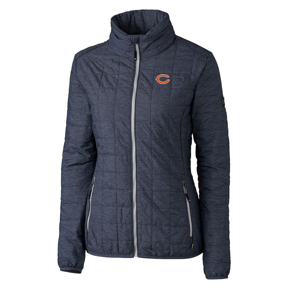Chicago Bears Cutter & Buck Women's Rainier PrimaLoft Eco Insulated Full-Zip Puffer Jacket Navy | NFL