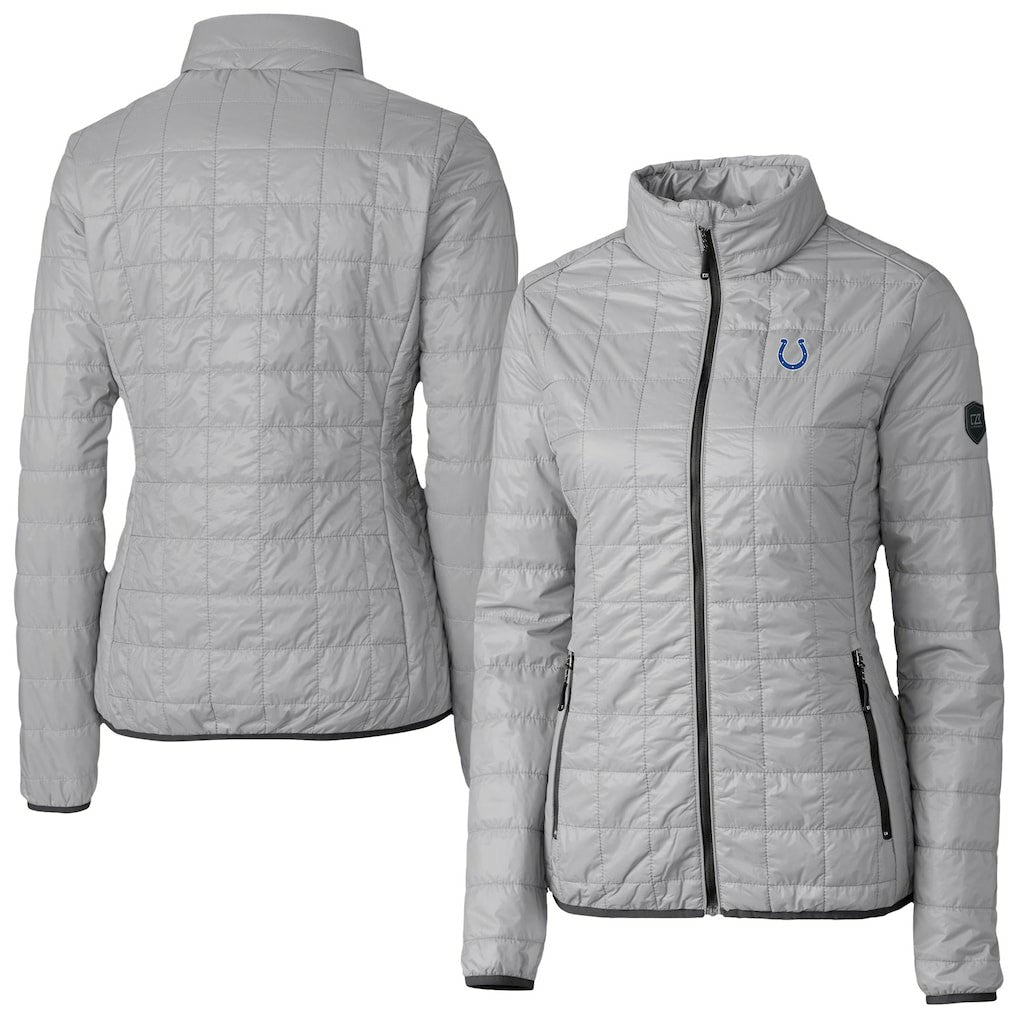 Indianapolis Colts Cutter & Buck Women's Rainier PrimaLoft Eco Insulated Full-Zip Puffer Jacket Gray | NFL