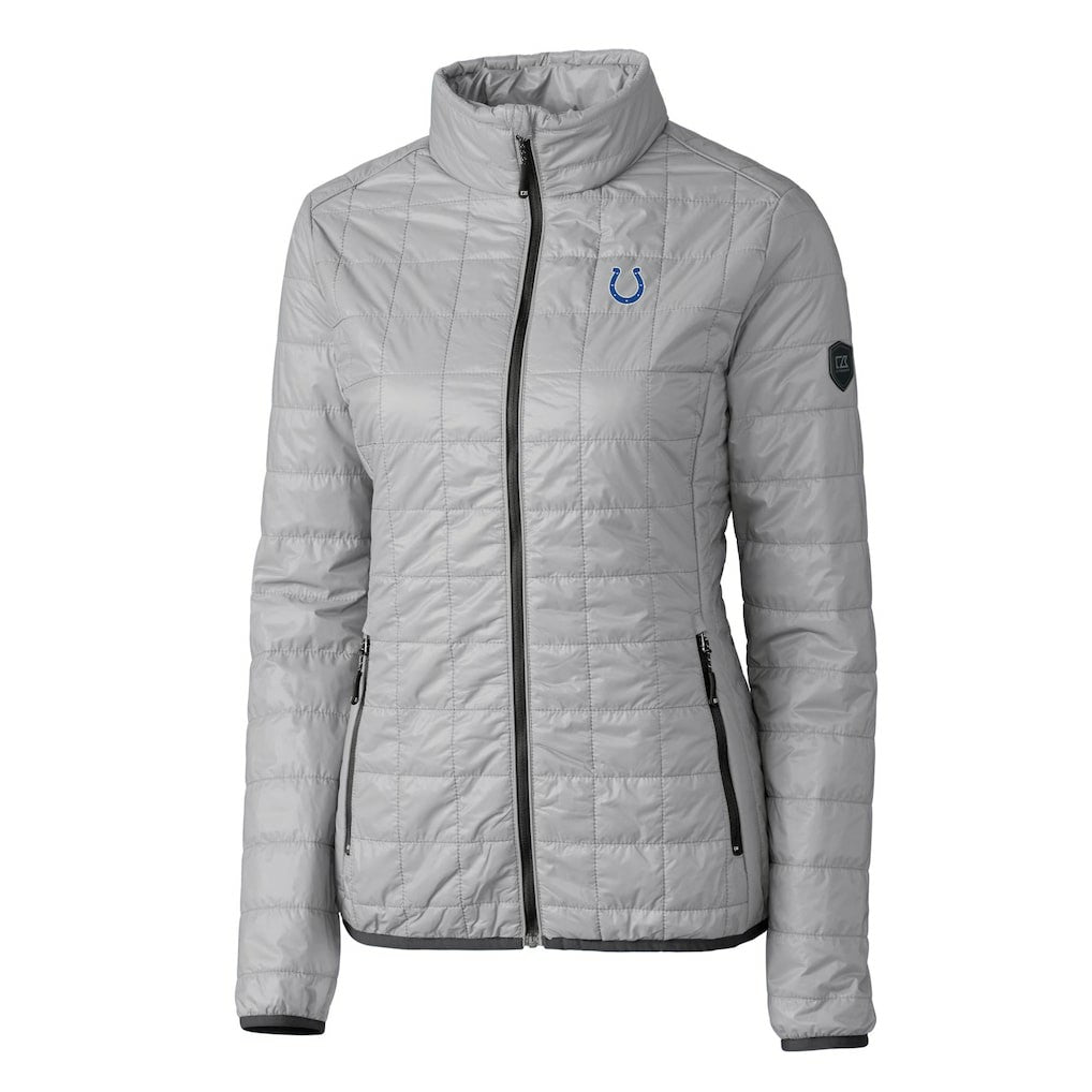 Indianapolis Colts Cutter & Buck Women's Rainier PrimaLoft Eco Insulated Full-Zip Puffer Jacket Gray | NFL