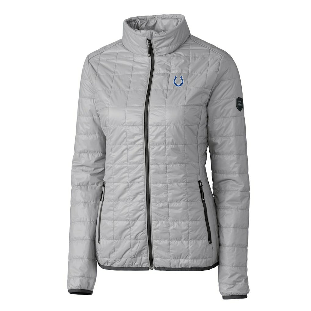 Indianapolis Colts Cutter & Buck Women's Rainier PrimaLoft Eco Insulated Full-Zip Puffer Jacket Gray | NFL