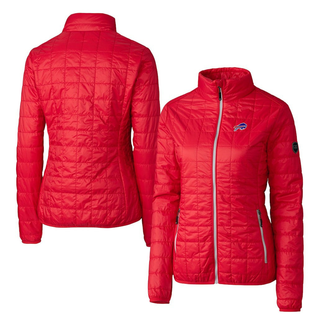 Buffalo Bills Cutter & Buck Women's Rainier PrimaLoft Eco Insulated Full-Zip Puffer Jacket Red | NFL