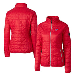 Buffalo Bills Cutter & Buck Women's Rainier PrimaLoft Eco Insulated Full-Zip Puffer Jacket Red | NFL