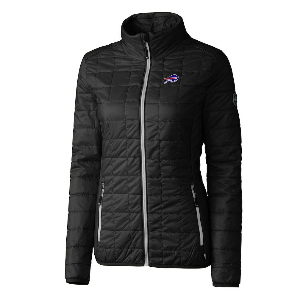 Buffalo Bills Cutter & Buck Women's Rainier PrimaLoft Eco Insulated Full-Zip Puffer Jacket Black | NFL