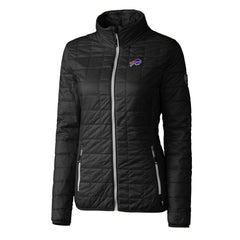 Buffalo Bills Cutter & Buck Women's Rainier PrimaLoft Eco Insulated Full-Zip Puffer Jacket Black | NFL