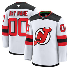New Jersey Devils Fanatics Away Premium Custom Jersey - White - NHL