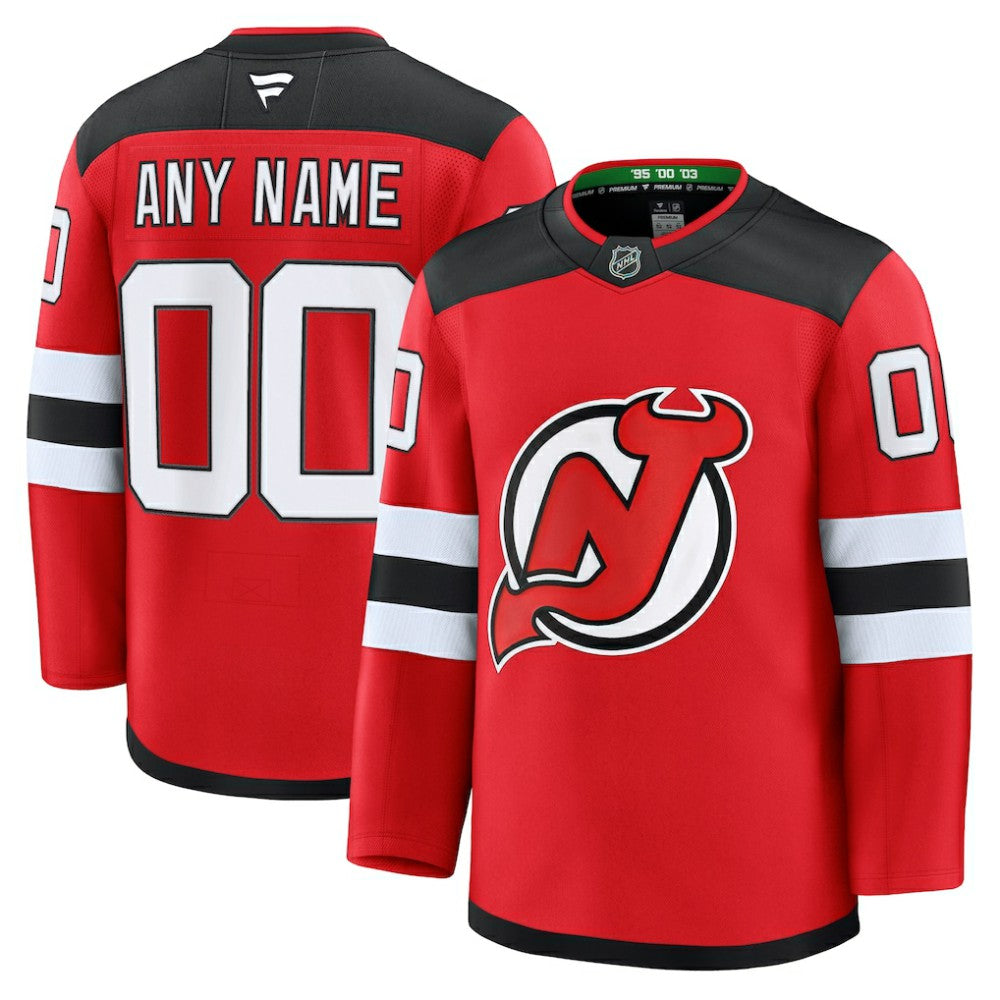 New Jersey Devils Fanatics Home Premium Custom Jersey - Red - NHL