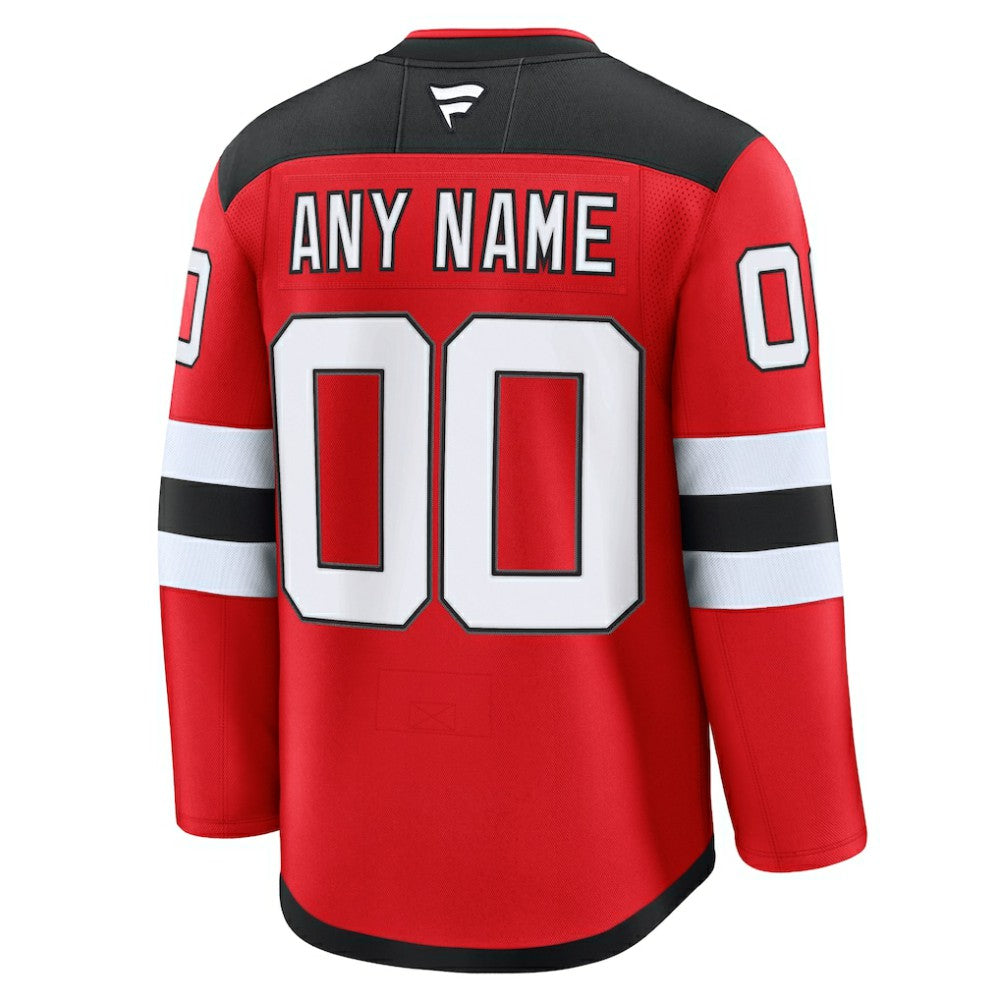 New Jersey Devils Fanatics Home Premium Custom Jersey - Red - NHL