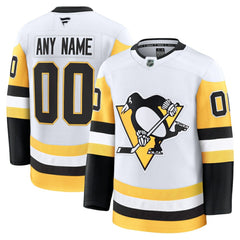 Pittsburgh Penguins Fanatics Away Premium Custom Jersey - White - NHL