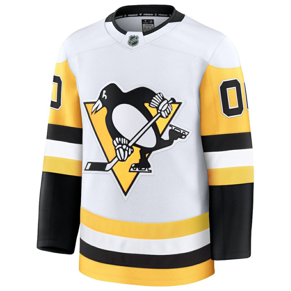 Pittsburgh Penguins Fanatics Away Premium Custom Jersey - White - NHL