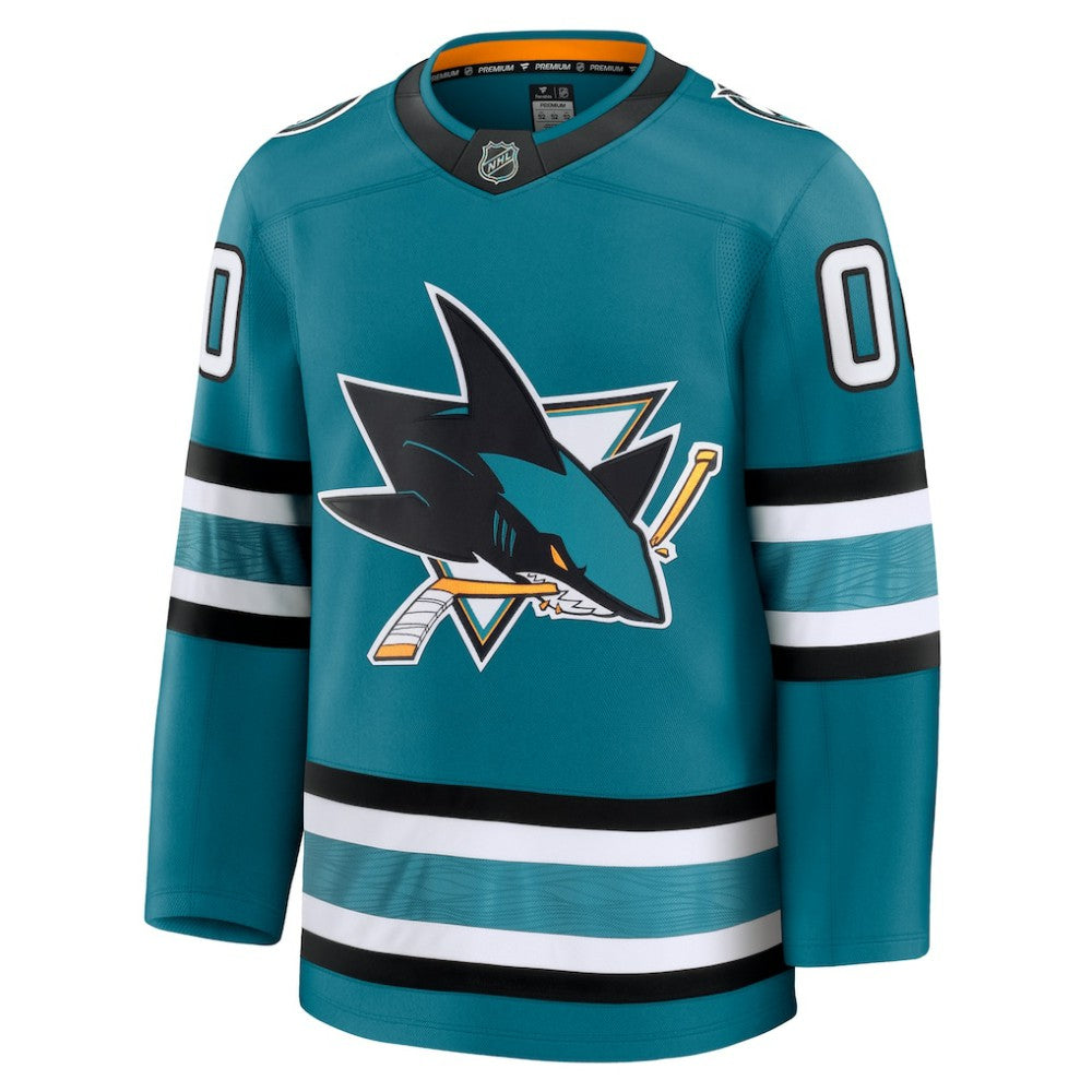 San Jose Sharks Fanatics Home Premium Custom Jersey - Teal - NHL