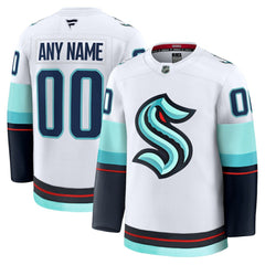 Seattle Kraken Fanatics Away Premium Custom Jersey - White - NHL
