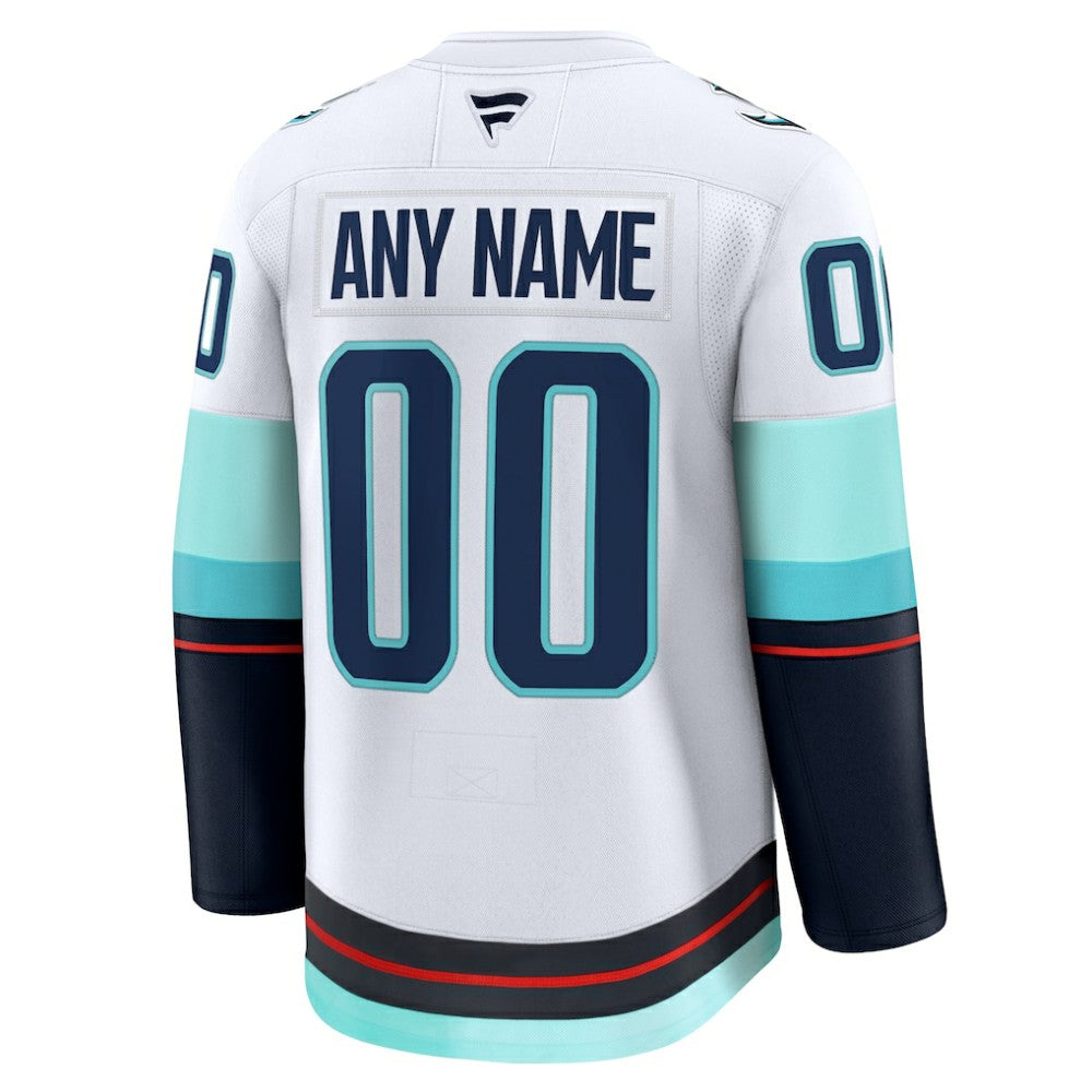 Seattle Kraken Fanatics Away Premium Custom Jersey - White - NHL