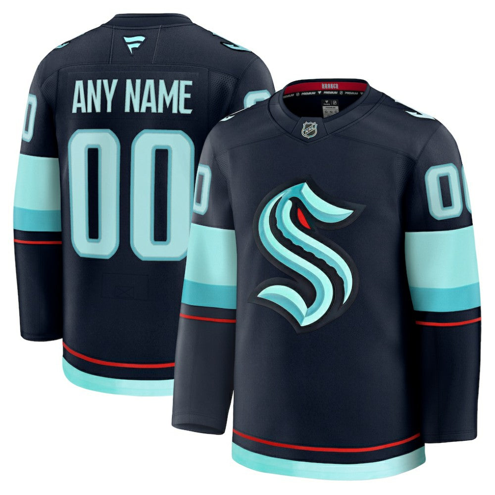 Seattle Kraken Fanatics Home Premium Custom Jersey - Deep Sea Blue - NHL