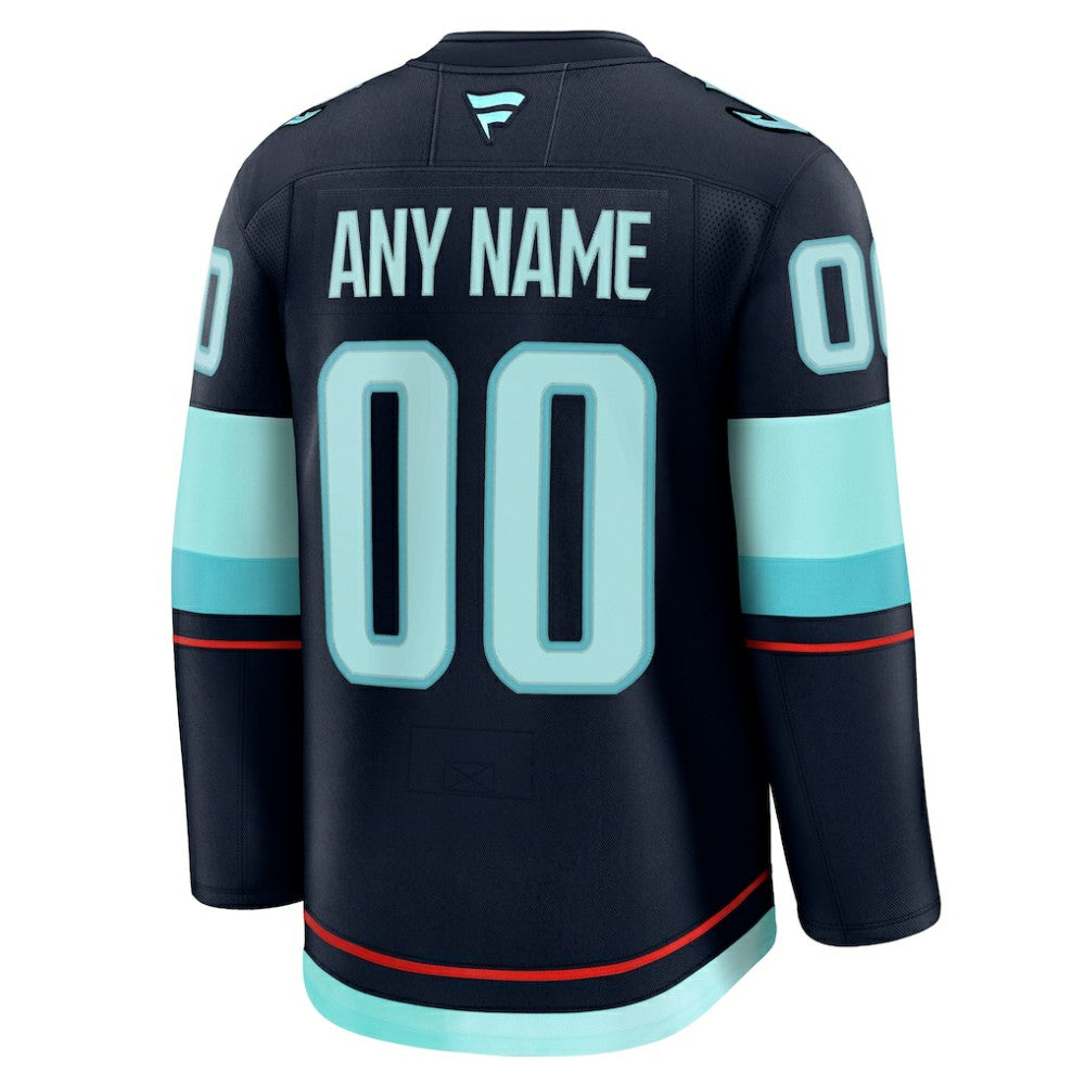 Seattle Kraken Fanatics Home Premium Custom Jersey - Deep Sea Blue - NHL