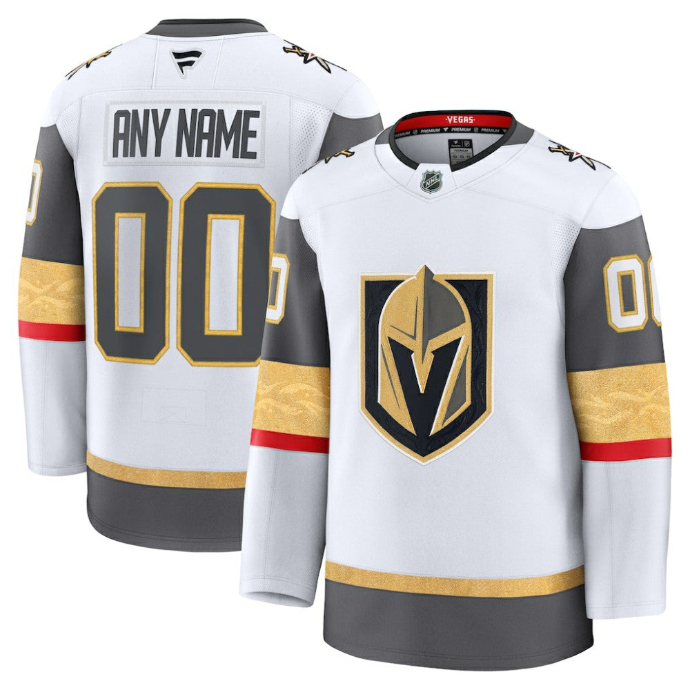 Vegas Golden Knights Fanatics Away Premium Custom Jersey - White - NHL