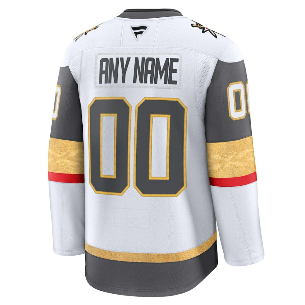 Vegas Golden Knights Fanatics Away Premium Custom Jersey - White - NHL