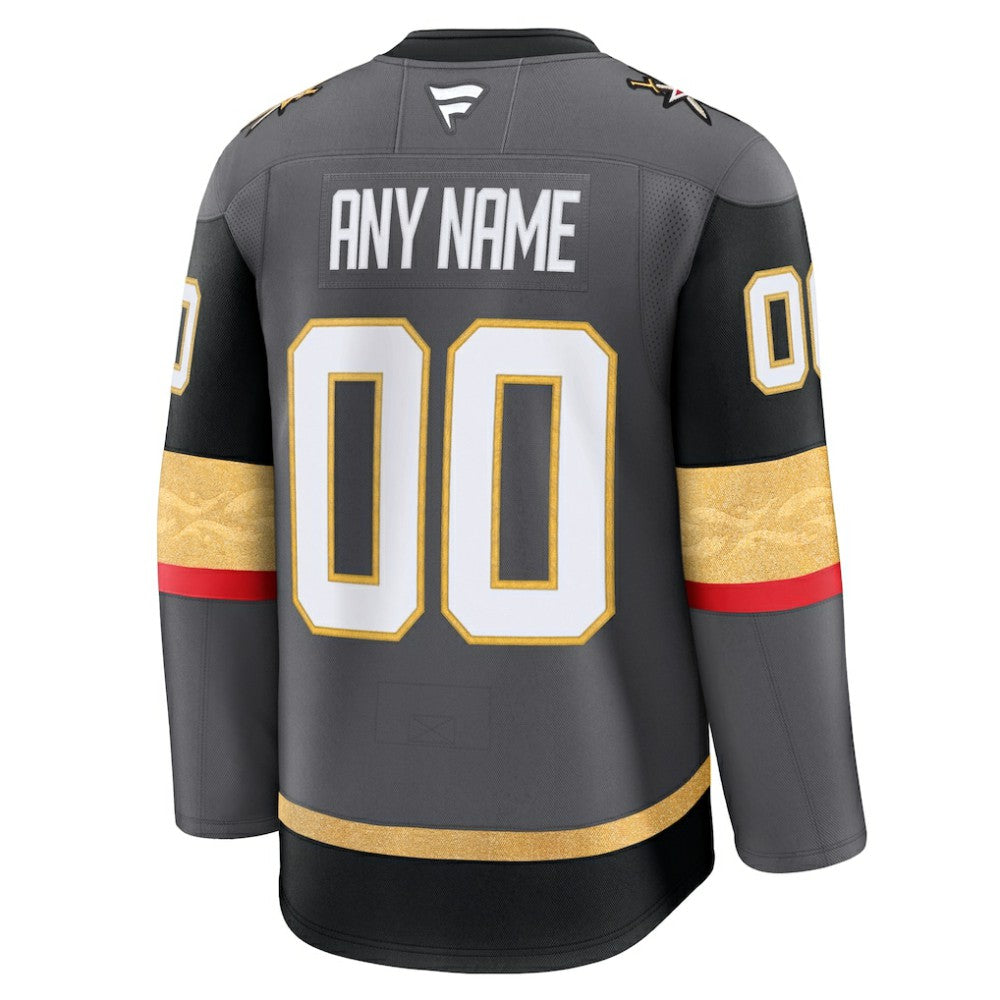 Vegas Golden Knights Fanatics Alternate Premium Custom Jersey - Gray - NHL