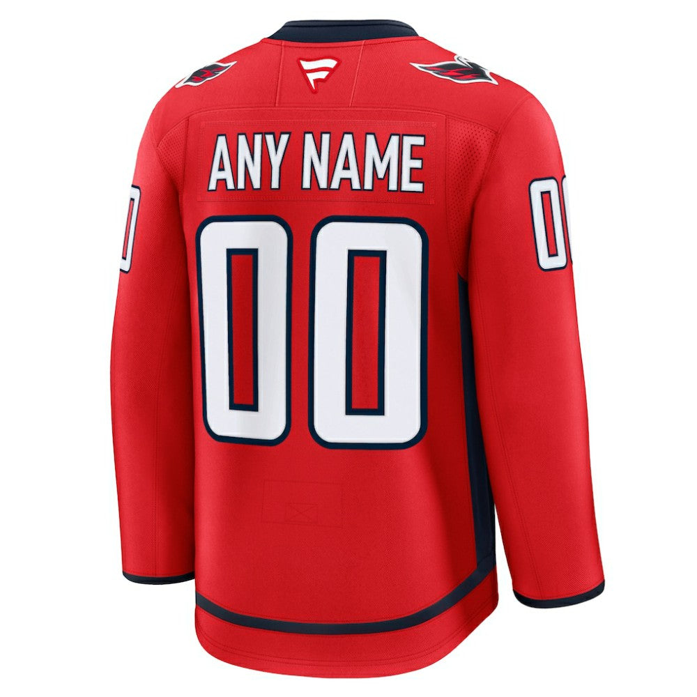 Washington Capitals Fanatics Home Premium Custom Jersey - Red - NHL