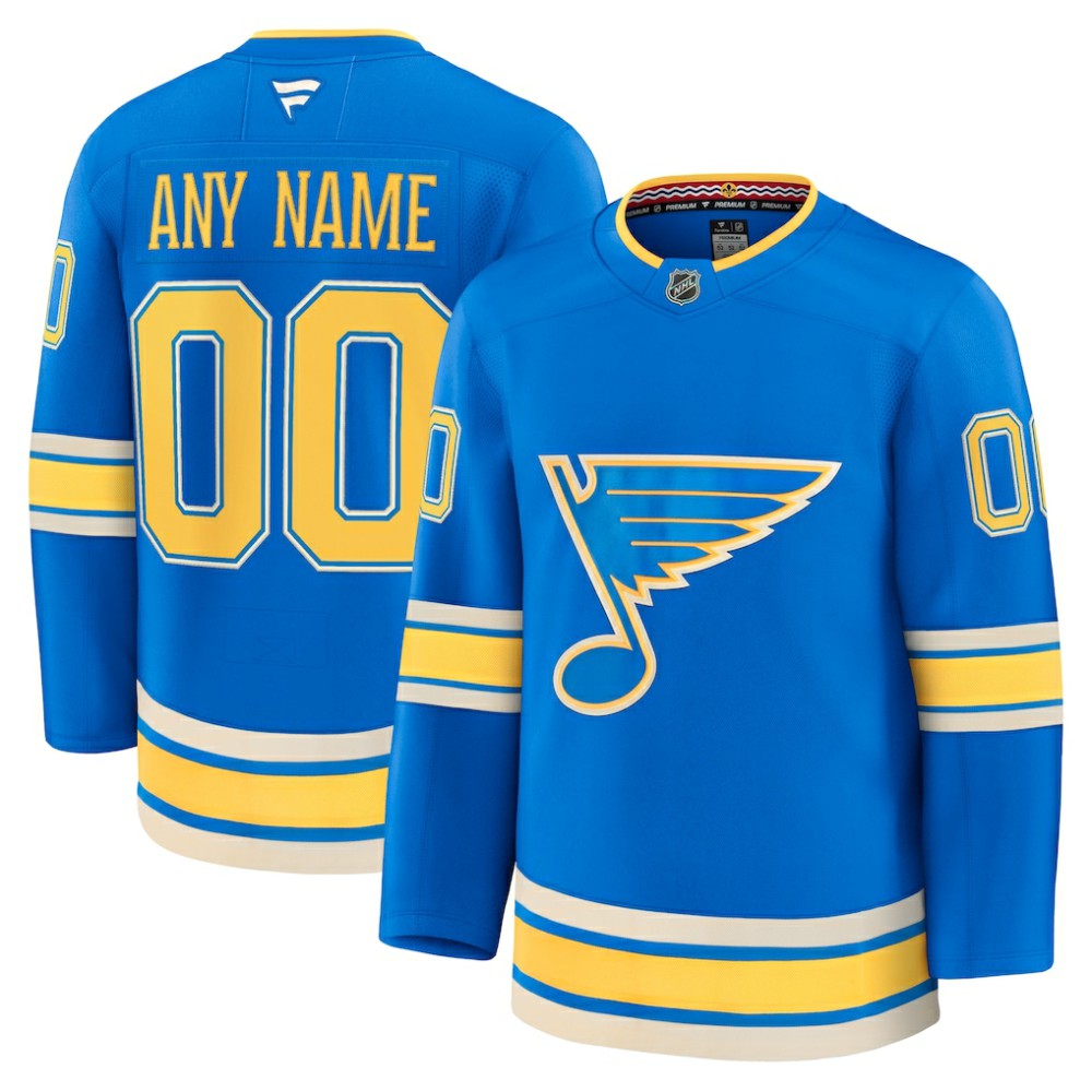 St. Louis Blues Fanatics Alternate Premium Custom Jersey - Blue - NHL