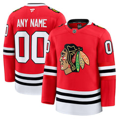 Chicago Blackhawks Fanatics Home Premium Custom Jersey - Red - NHL