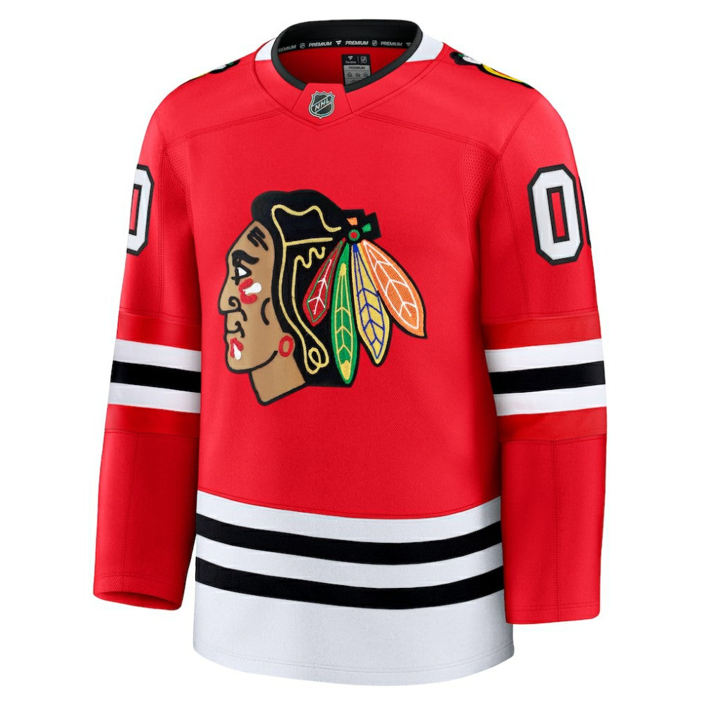 Chicago Blackhawks Fanatics Home Premium Custom Jersey - Red - NHL