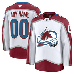Colorado Avalanche Fanatics Away Premium Custom Jersey - White - NHL