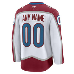 Colorado Avalanche Fanatics Away Premium Custom Jersey - White - NHL