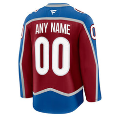Colorado Avalanche Fanatics Home Premium Custom Jersey - Burgundy - NHL