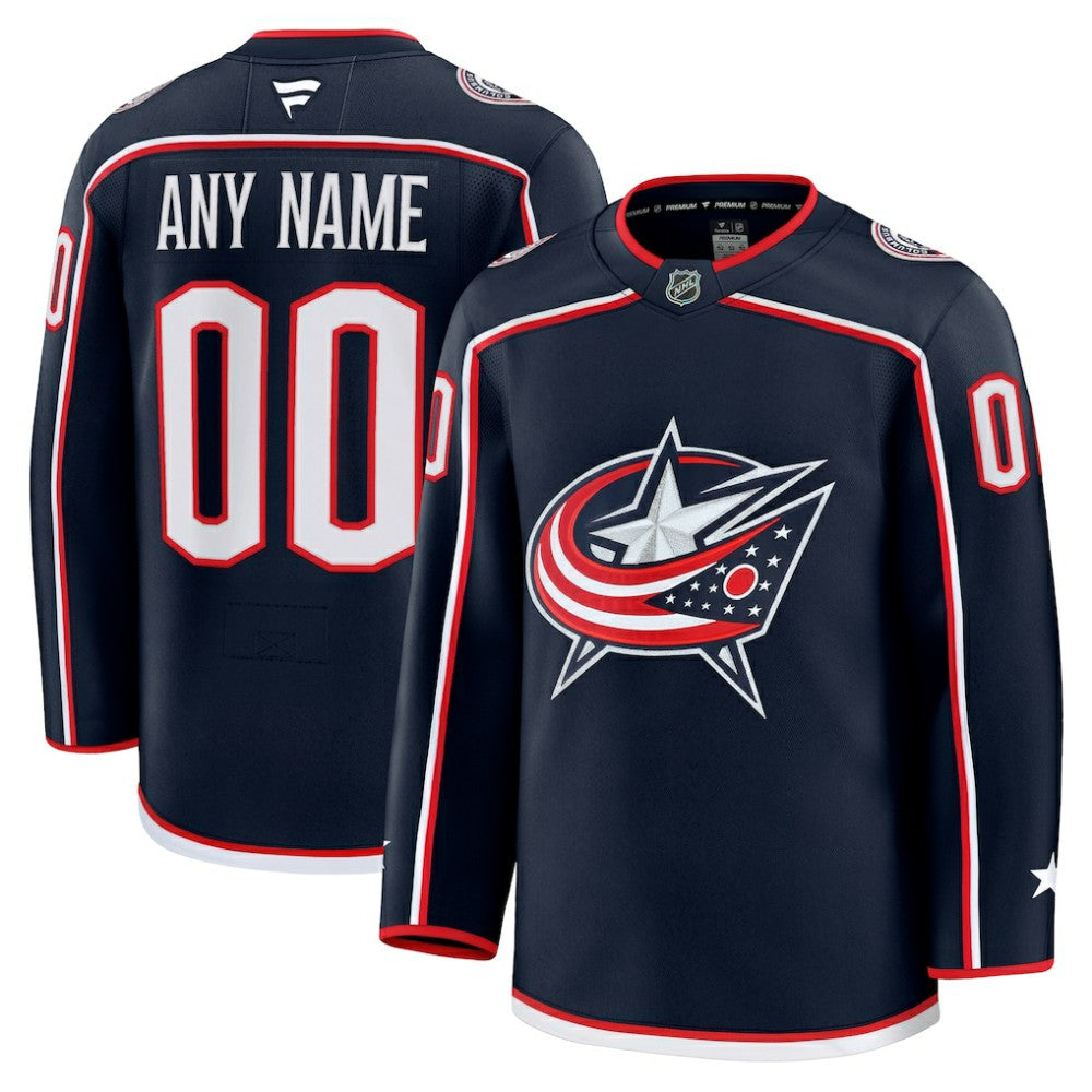 Columbus Blue Jackets Fanatics Home Premium Custom Jersey - Navy - NHL