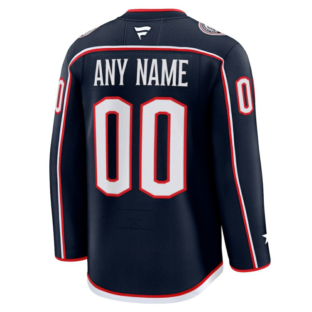 Columbus Blue Jackets Fanatics Home Premium Custom Jersey - Navy - NHL