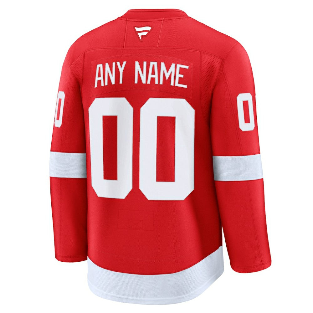 Detroit Red Wings Fanatics Home Premium Custom Jersey - Red - NHL