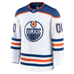 Edmonton Oilers Fanatics Away Premium Custom Jersey - White - NHL