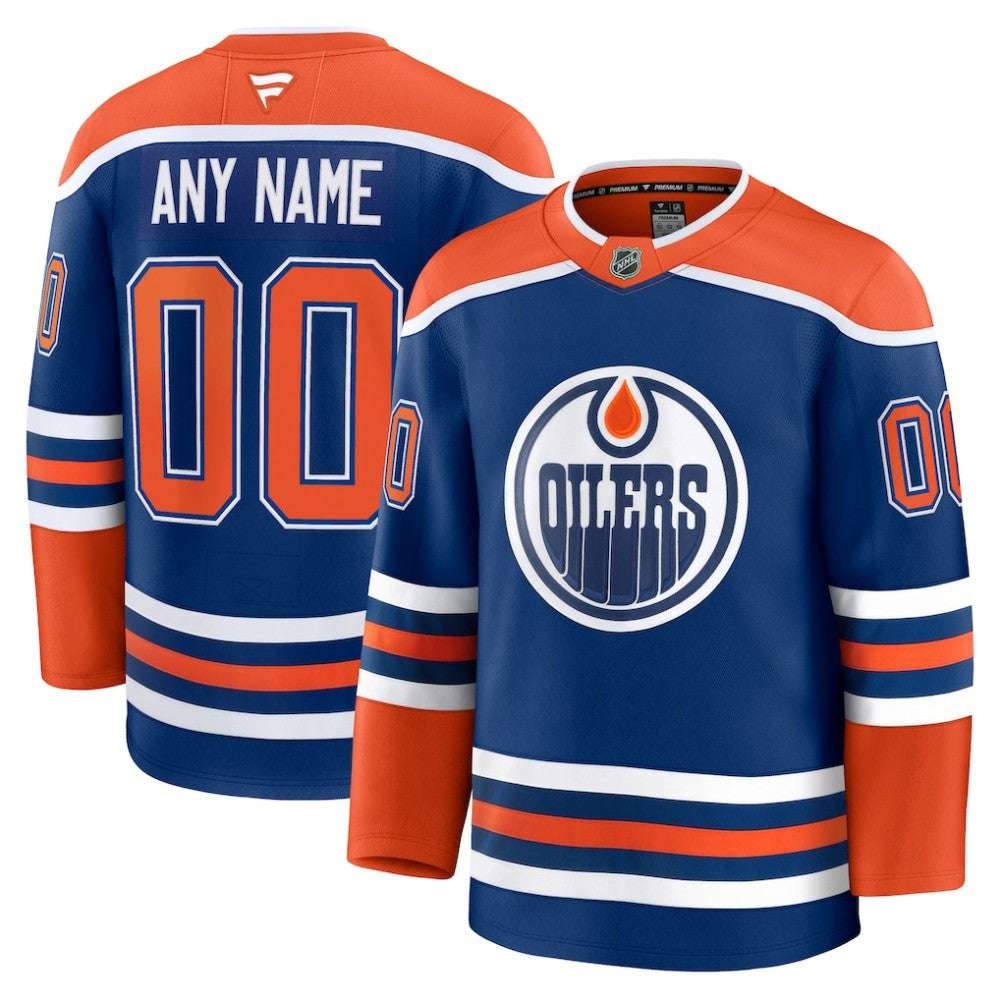 Edmonton Oilers Fanatics Home Premium Custom Jersey - Royal - NHL