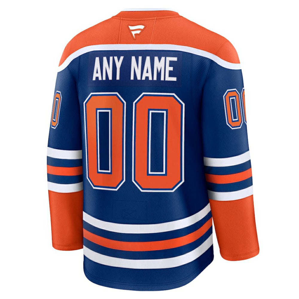 Edmonton Oilers Fanatics Home Premium Custom Jersey - Royal - NHL