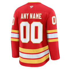 Calgary Flames Fanatics Home Premium Custom Jersey - Red - NHL