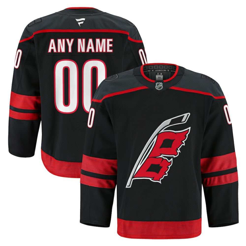 Carolina Hurricanes Fanatics Home Authentic Pro Custom Jersey - Black - NHL