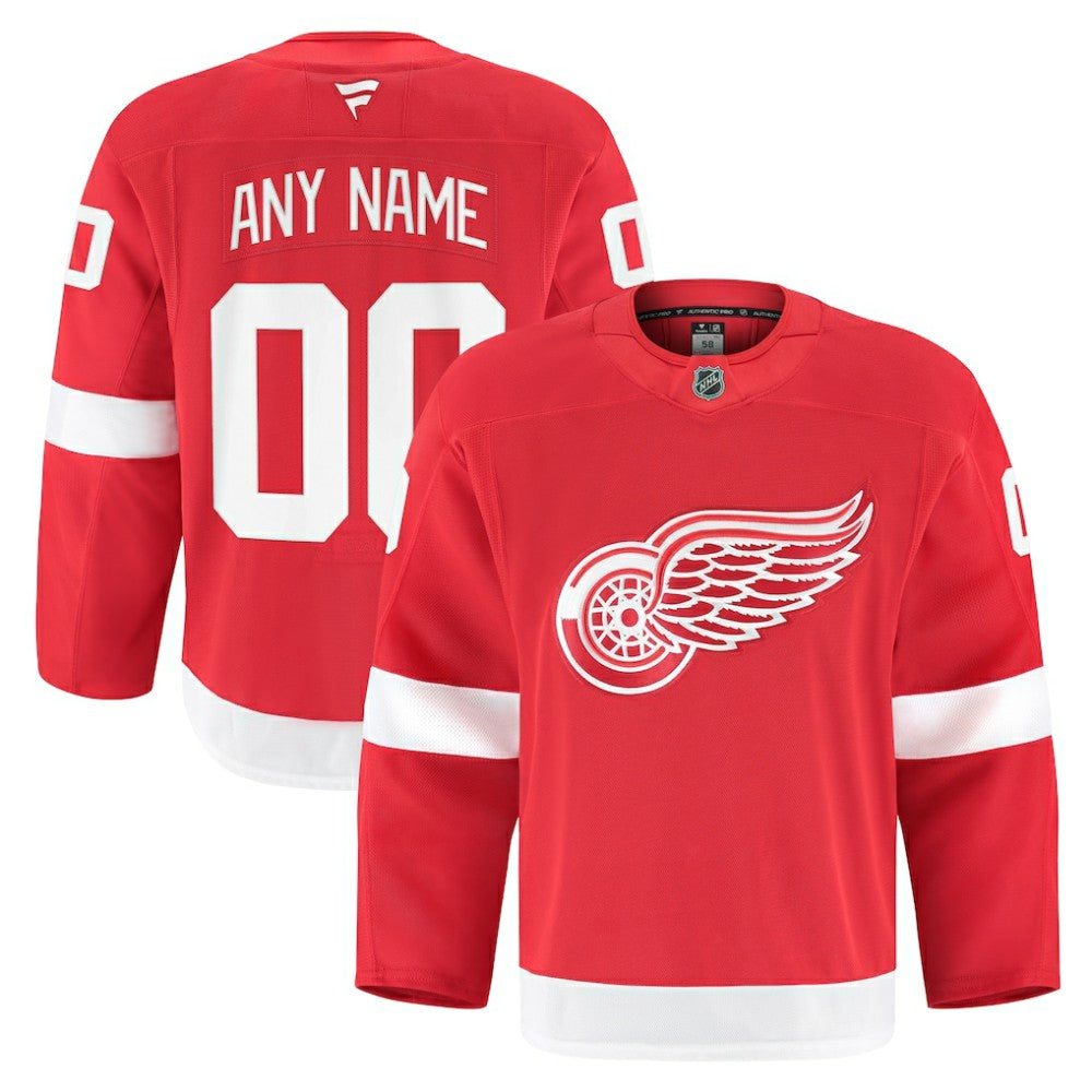 Detroit Red Wings Fanatics Home Authentic Pro Custom Jersey - Red - NHL