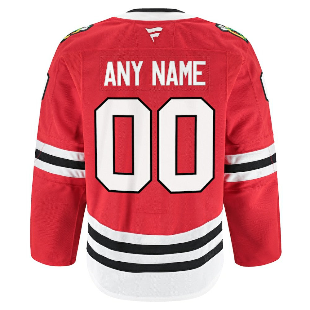 Chicago Blackhawks Fanatics Home Authentic Pro Custom Jersey - Red - NHL