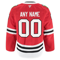 Chicago Blackhawks Fanatics Home Authentic Pro Custom Jersey - Red - NHL