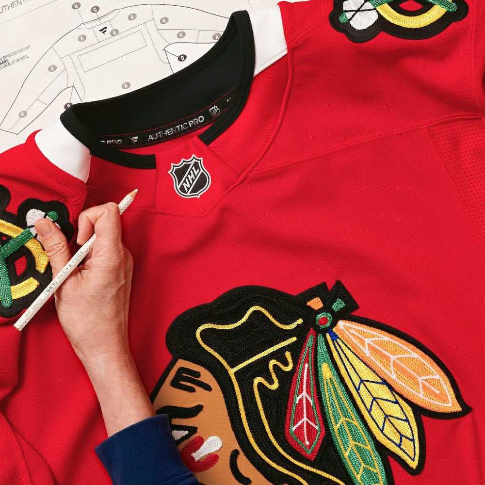 Chicago Blackhawks Fanatics Home Authentic Pro Custom Jersey - Red - NHL