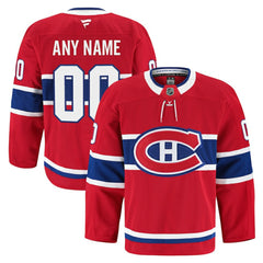 Montreal Canadiens Fanatics Home Authentic Pro Custom Jersey - Red - NHL