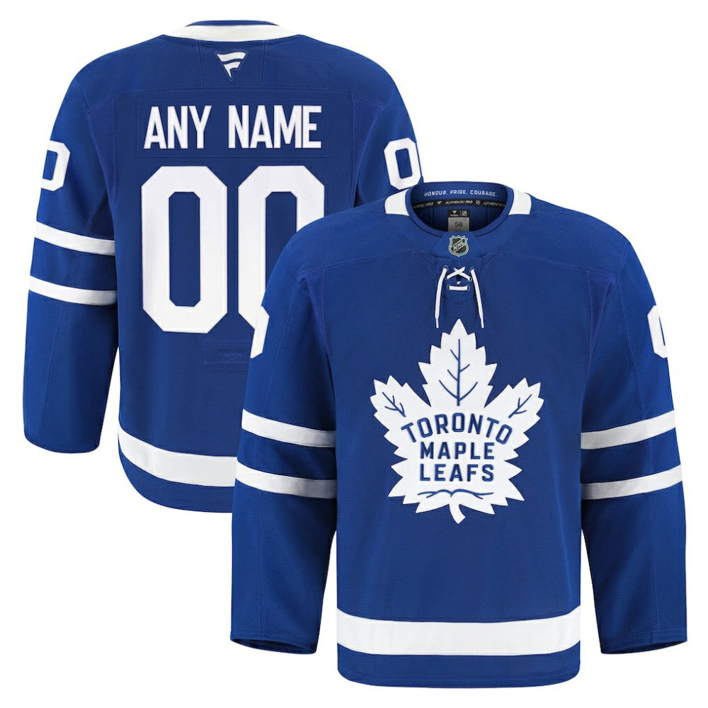 Toronto Maple Leafs Fanatics Home Authentic Pro Custom Jersey - Blue - NHL