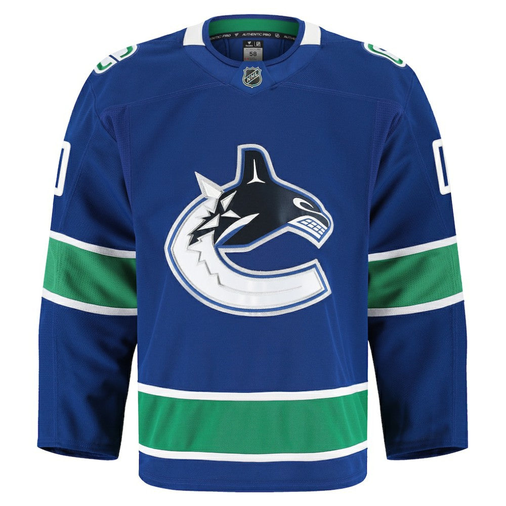 Vancouver Canucks Fanatics Home Authentic Pro Custom Jersey - Blue - NHL