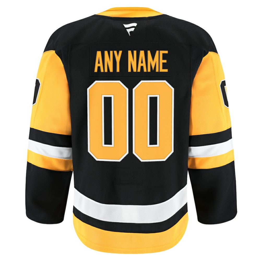 Pittsburgh Penguins Fanatics Home Authentic Pro Custom Jersey - Black - NHL