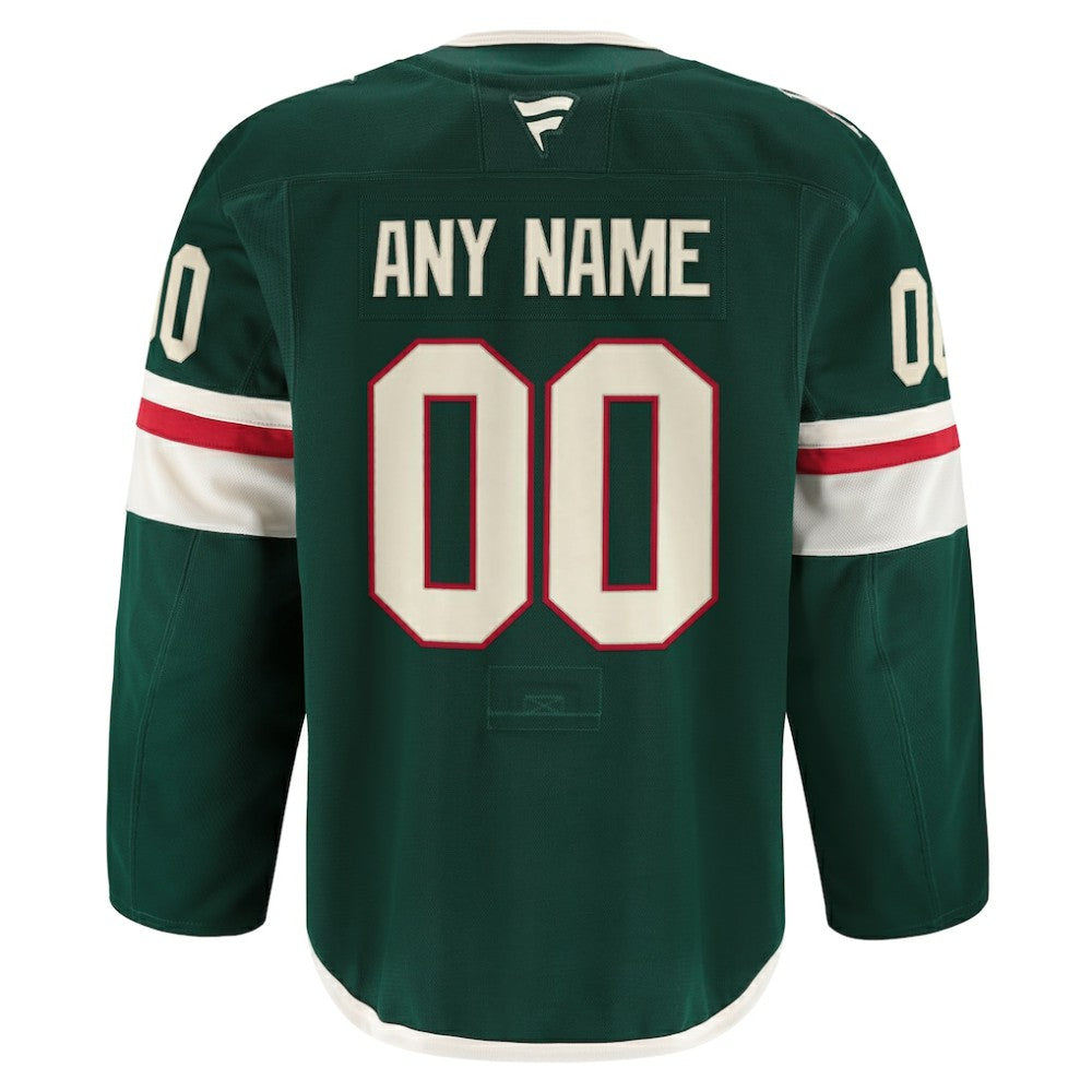 Minnesota Wild Fanatics Home Authentic Pro Custom Jersey - Green - NHL