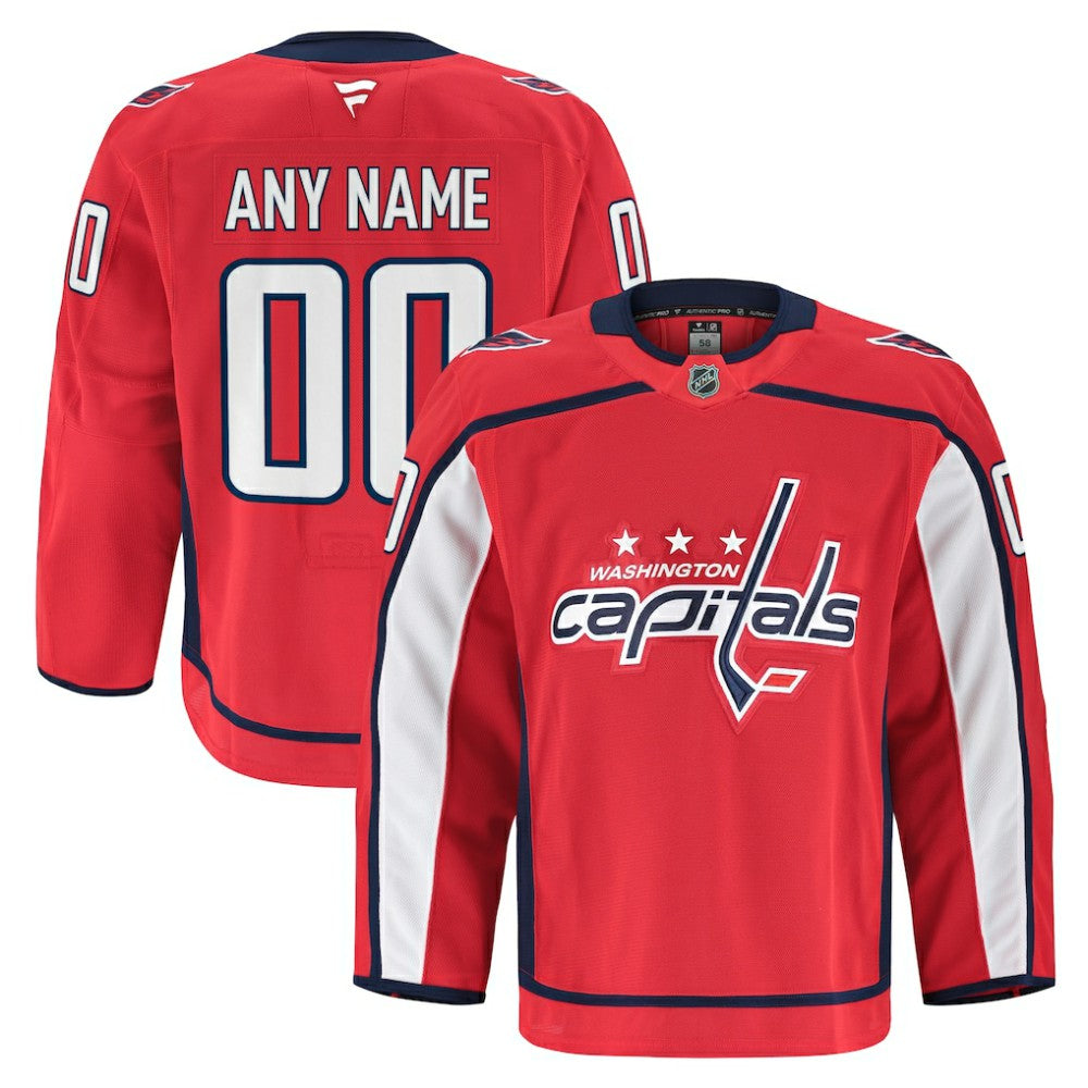 Washington Capitals Fanatics Home Authentic Pro Custom Jersey - Red - NHL