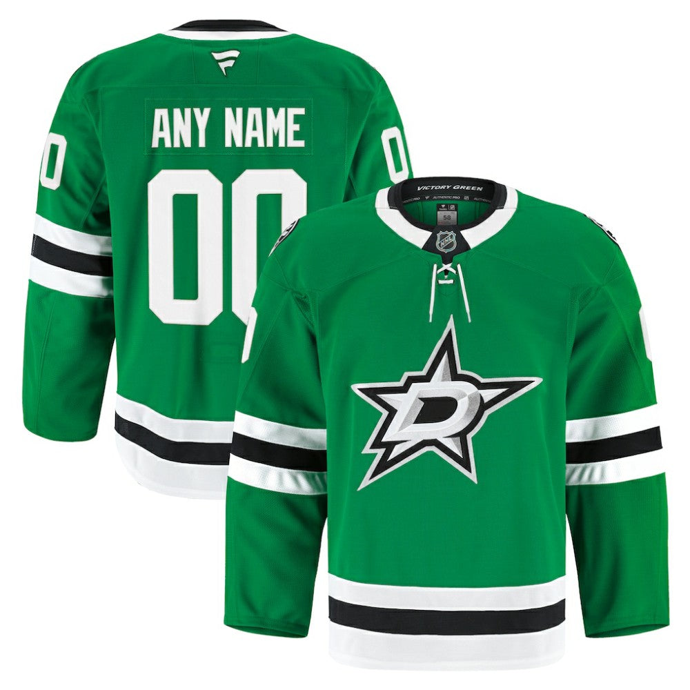 Dallas Stars Fanatics Home Authentic Pro Custom Jersey - Kelly Green - NHL