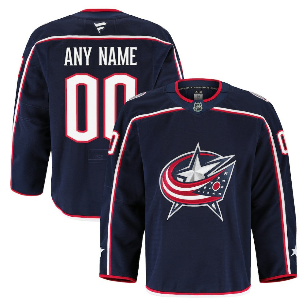 Columbus Blue Jackets Fanatics Home Authentic Pro Custom Jersey - Navy - NHL